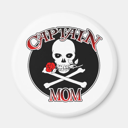 Capitaine Maman (Rose) Magnet (Devant)