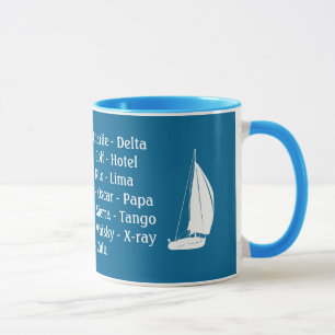 Capitaine Mug Phonetic Alphabet Ship Sailing