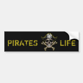 Capitaine Nom Pirate Legend Black Bumper Sticker (Devant)