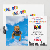 Capitaine One-derpants Premier Carte de remercieme (Devant / Derrière)