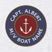 Capitaine Personnalisé Ancre Logo Fer en Étiquette (Design 1)