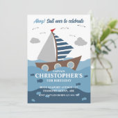 CAPITAINE SAILOR ANNIVERSAIRE INVITATION (Debout devant)