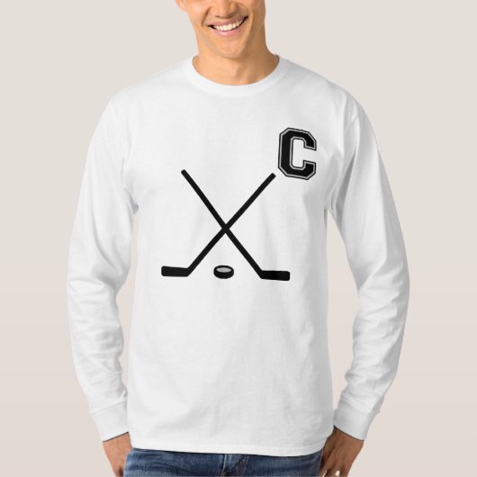 Capitaine T-Shirt de hockey sur glace (Devant)