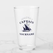 Capitaine Votre Nom Bateau À Voilier Verre De Tumb (Devant)