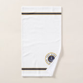 Capitaine Votre nom White Navy Blue Gold Serviette (Serviette à main)