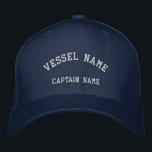 Capitaines Navire Casquette de laine brodée<br><div class="desc">Un Casquette brodé de navires capitaines classe. Sélectionnez le style de produit et la couleur de votre choix. Le texte est un modèle personnalisable.</div>