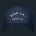 Capitaines Navire Casquette de laine brodée<br><div class="desc">Un Casquette brodé de navires capitaines classe. Sélectionnez le style de produit et la couleur de votre choix. Le texte est un modèle personnalisable.</div>