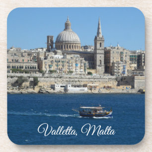 Capital City Valletta op Malta Island Souvenir Bier Onderzetter