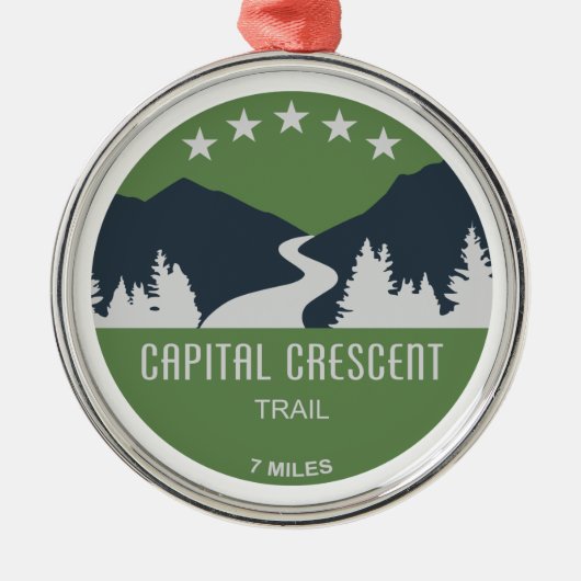 Capital Crescent Trail Metalen Ornament (Voorkant)