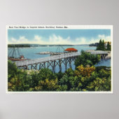 Capital Island New Foot Bridge Uitzicht Poster (Voorkant)