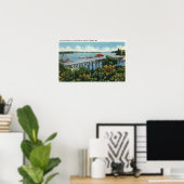 Capital Island New Foot Bridge Uitzicht Poster (Thuiskantoor)