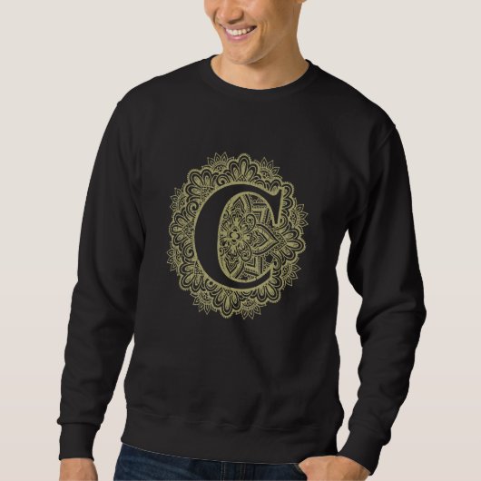 Capital Letter C Floral Initial Monogram Font Alph Trui (Voorkant)