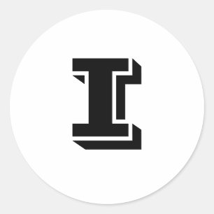Capital Letter I Small Round Stickers by Janz