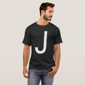 Capital Letter J Monogram Poppins Font Initial Alp T-shirt (Voorkant volledig)