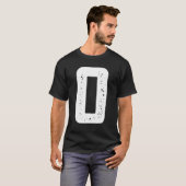 Capital Letter O Initial Monogram Grunge Font Alph T-shirt (Voorkant volledig)