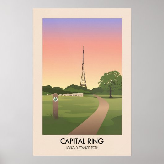 Capital Ring Long Distance Path Travel Poster (Devant)
