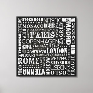 Capitales d'art de mur d'impression de toile de