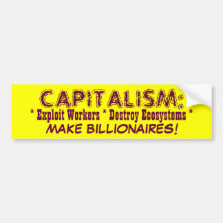 CAPITALISME-bumpersticker Bumpersticker