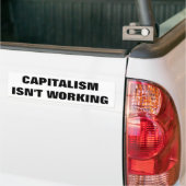 Capitalisme werkt niet bumpersticker (Op Truck)
