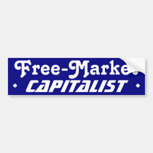 Capitalist voor de vrije markt bumpersticker