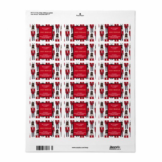 Capitan Nutcracker Soldier Return Label (Full Sheet)