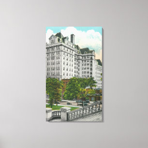 Capitol Approach Uitzicht of NY Telephone Co. Bldg Canvas Afdruk