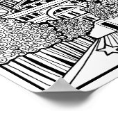 Capitol Building Texas Kleurplaat Kunst Poster (Hoek)