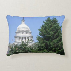Capitol Building vanuit Bartholdi Park Accent Kussen