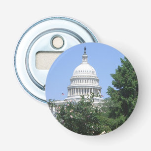 Capitol Building vanuit Bartholdi Park Button Flesopener