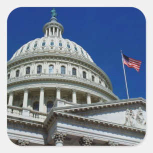 Capitol Building, Washington, Verenigde Staten van Vierkante Sticker