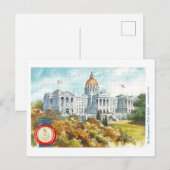 Capitol de Pennsylvanie vintage avec carte postale (Devant / Derrière)