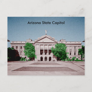Capitol gekleurd in Arizona State Briefkaart