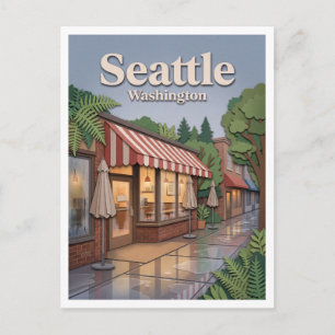 Capitol Hill Cafe Seattle Washington Briefkaart
