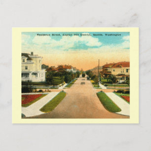 Capitol Hill District, Seattle, Vintage van Washin Briefkaart