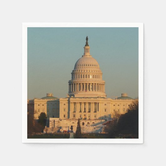 Capitol met kerstfeest Washington DC-feestdag Servet (Voorkant)