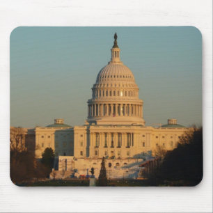 Capitol met Kerstmis Washington DC Vakantie Muismat