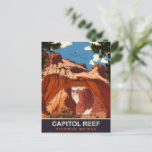 Capitol Reef, Hickman Bridge, Reizen Briefkaart (Staand voorkant)