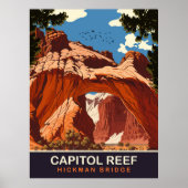 Capitol Reef, Hickman Bridge, Reizen Poster (Voorkant)