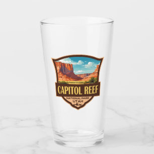 Capitol Reef National Park Illustratie Retro Art Glas