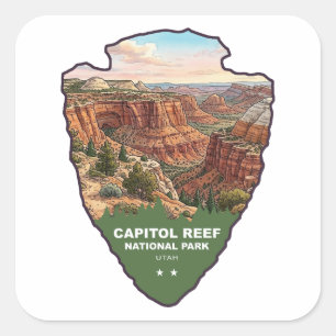 Capitol Reef National Park Pijlstaart Vierkante Sticker