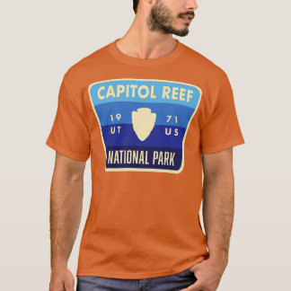 Capitol Reef National Park Retro Arrowhead Blauw T-shirt