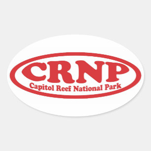 Capitol Reef National Park rode ovale sticker
