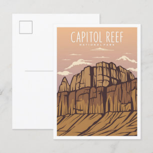 Capitol Reef National Park Utah USA Reizen Briefkaart