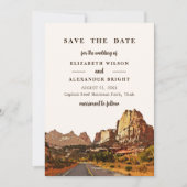 Capitol Reef NP Utah Woestijn Waterverf Bruiloft Kaart (Voorkant)