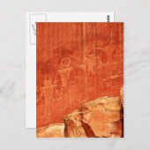 Capitol reef Petroglyphs Briefkaart (Voorkant / Achterkant)