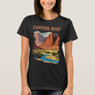 Capitol Reef Rodegesteente Reis T-shirt