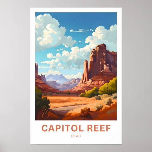 Capitol Reef Utah Reisprint Poster (Voorkant)