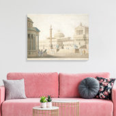 Capitol, set for "La clemeza di Tito" door Canvas Afdruk (Insitu (Woonkamer))