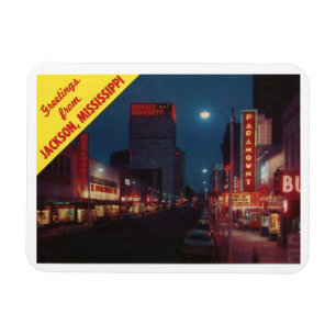 Capitol St. at Night, Jackson MS  Magneet