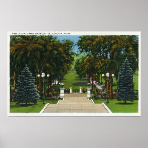 Capitol Stapt Uitzicht van het State Park Poster